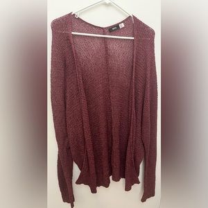 Nordstrom BDG lightweight burgundy cardigan, size small